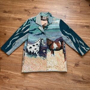 Colorful Horse Print Jacket